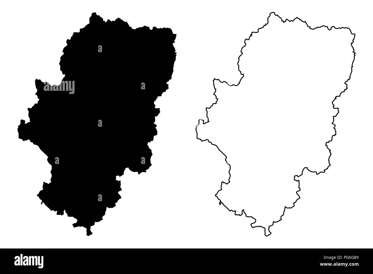 Aragon (Royaume d'Espagne, communauté autonome) map vector illustration, croquis gribouillis d'Aragon site Illustration de Vecteur