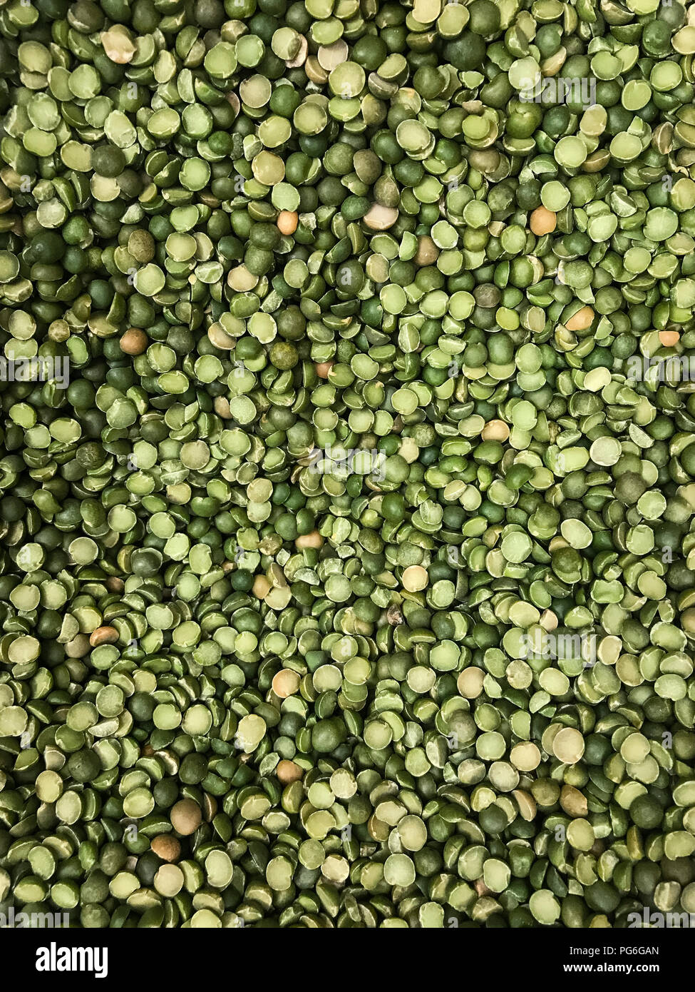 Détail des pois fendus. Banque D'Images