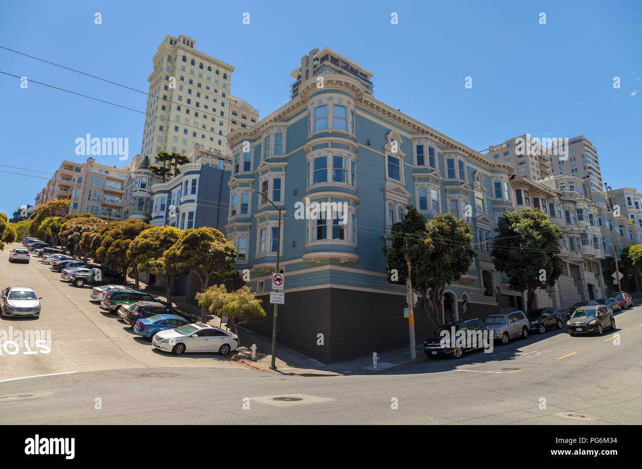 Home Structure et façades à San Francisco, Californie, États-Unis. Banque D'Images
