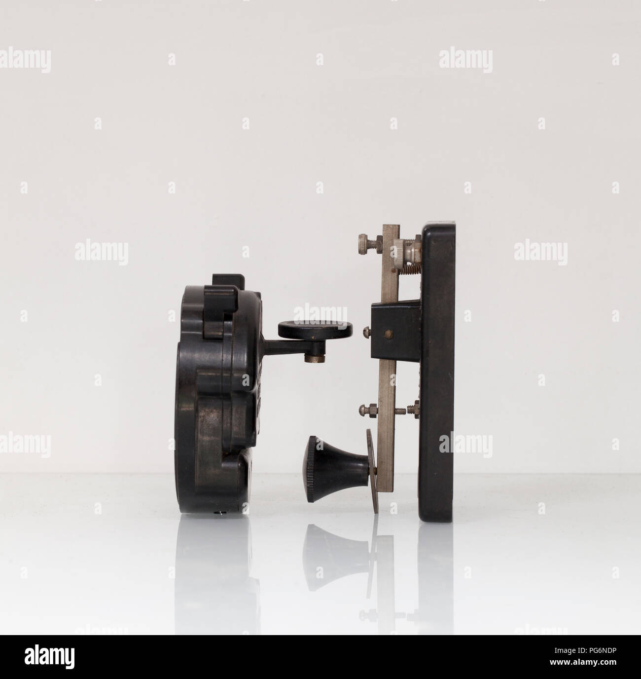 Le Code Morse en bakélite Vintage Keys Banque D'Images