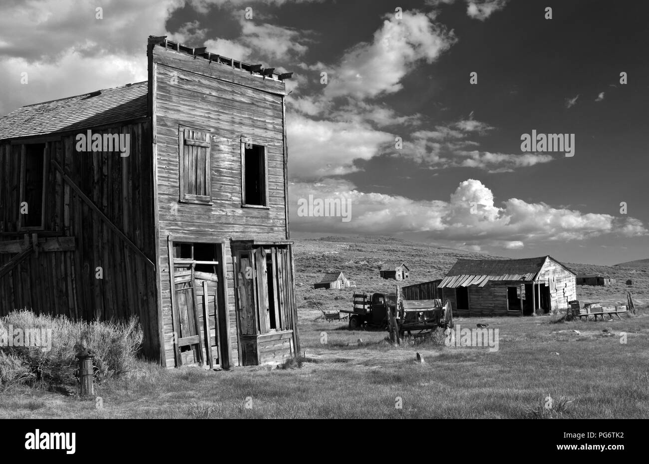 La ville fantôme de Bodie dans l'Est de la Californie, aux États-Unis. Banque D'Images