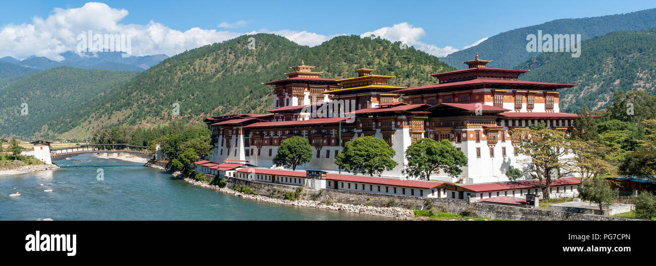 Punakha Dzong - Bhoutan Banque D'Images