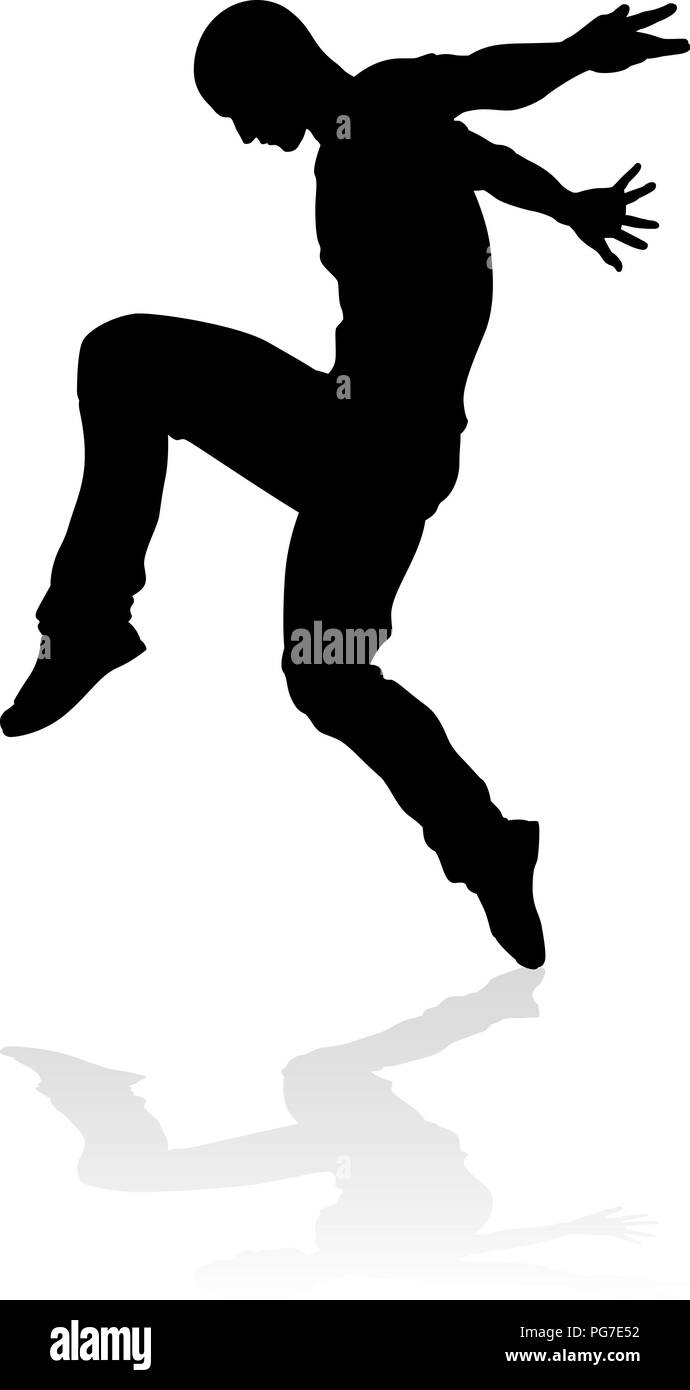 Street Dance Dancer Silhouette Illustration de Vecteur