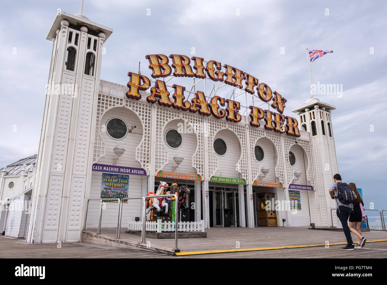 Palace Pier de Brighton, Brighton, Sussex, England, GB, UK Banque D'Images