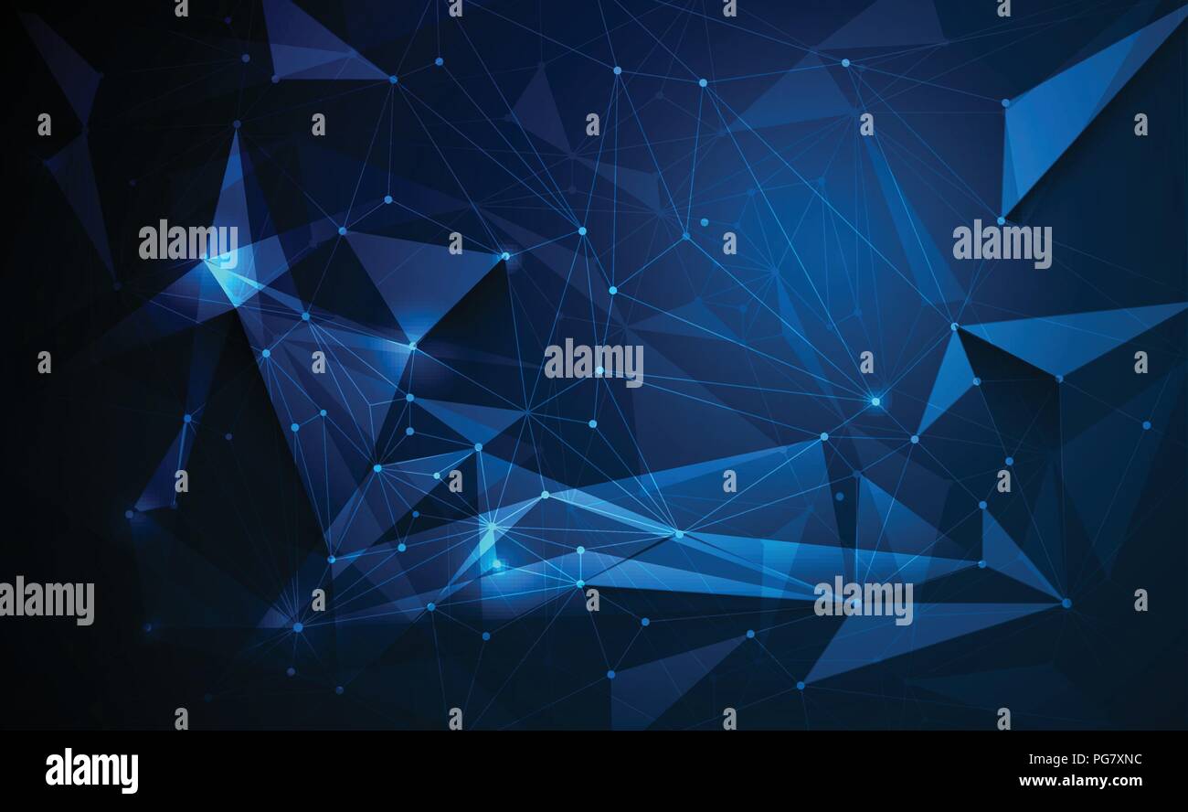 Illustration Molécules Abstraites Avec Cercles, Lignes, Géométriques, Polygone, Motif Triangulaire. Technologie de communication réseau de conception vectorielle Illustration de Vecteur