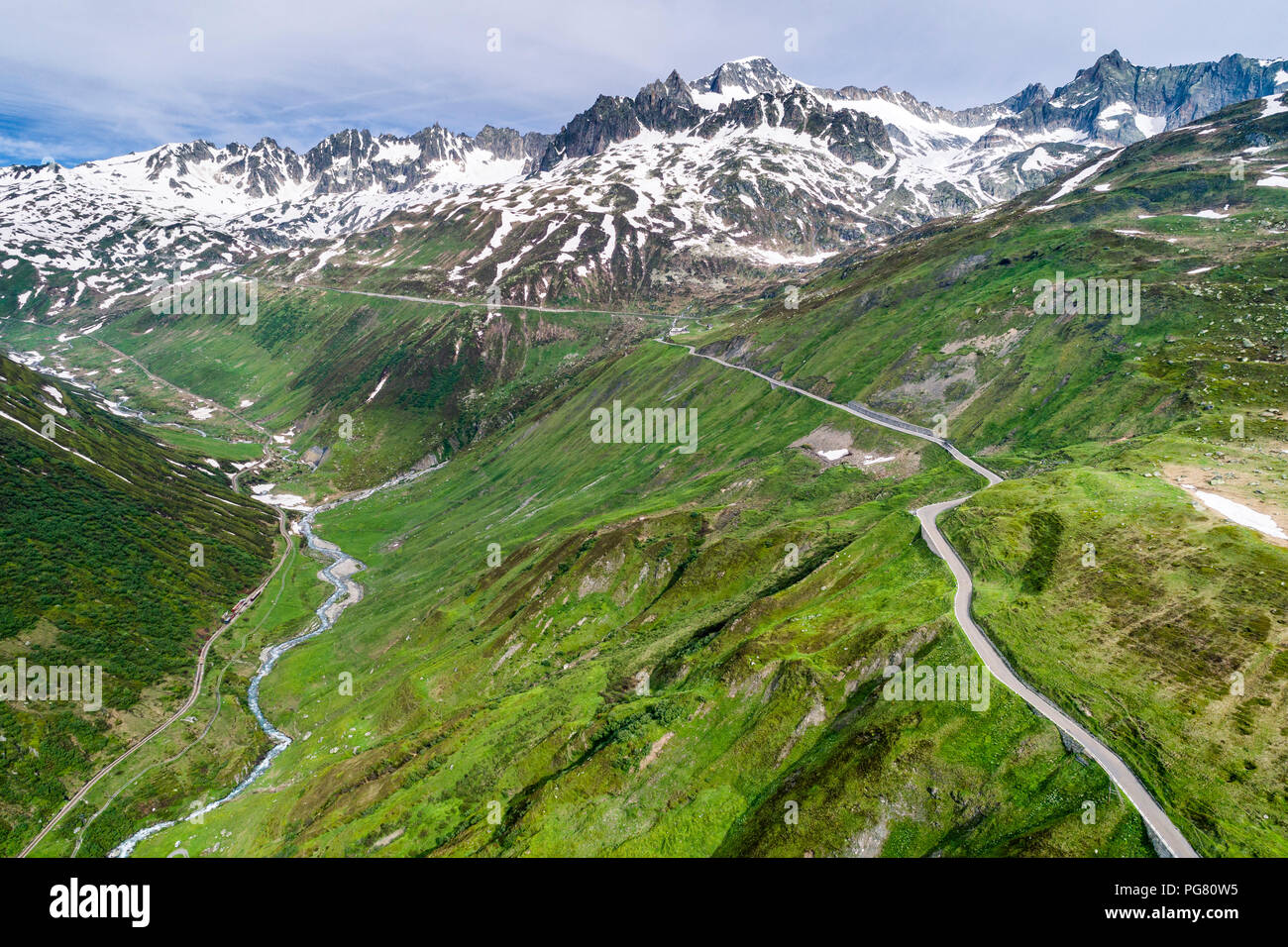 La Suisse, Canton d'Uri, vallée d'Urseren, Furka Banque D'Images