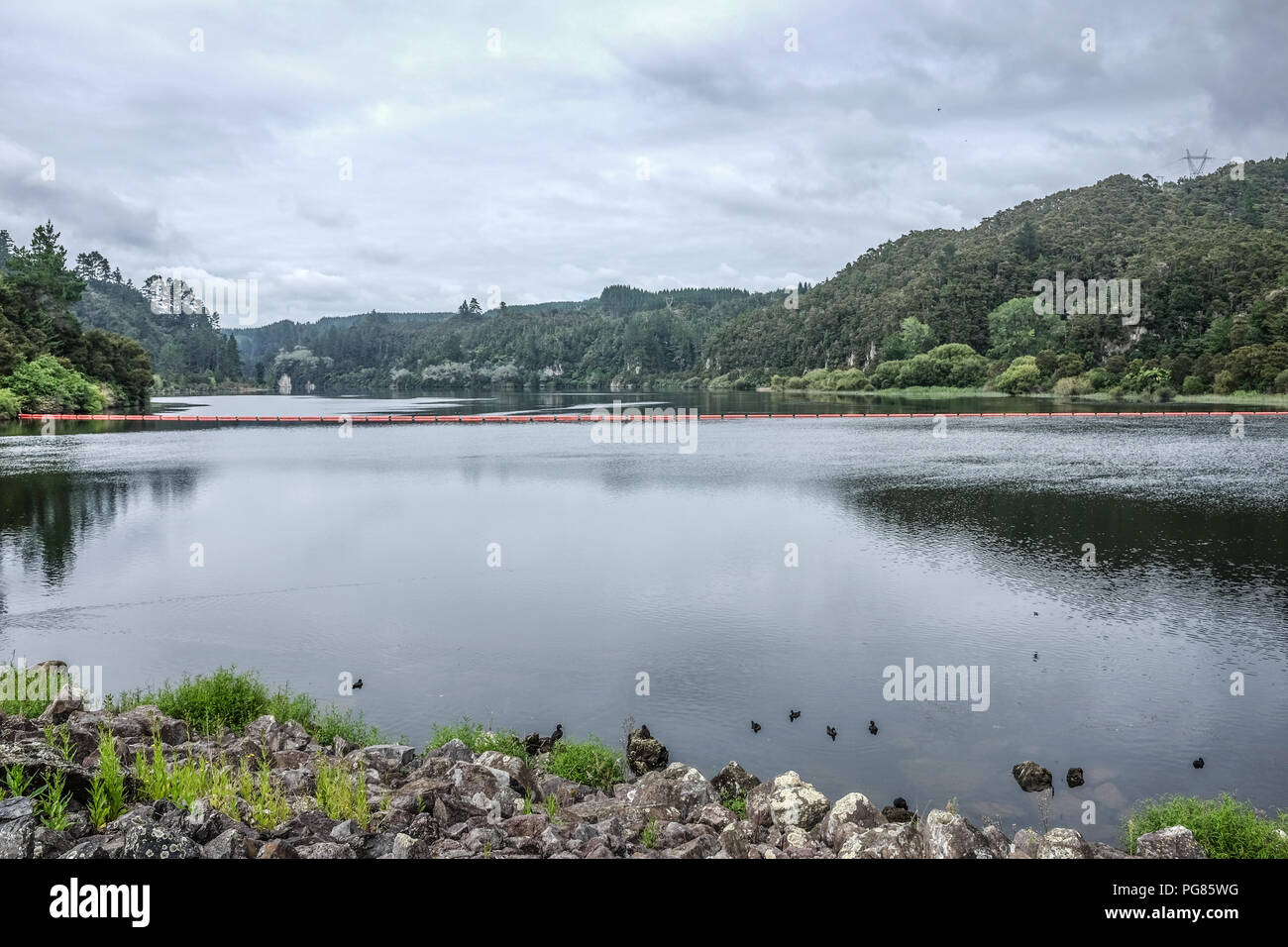 Le lac pittoresque de Nouvelle-Zélande Banque D'Images