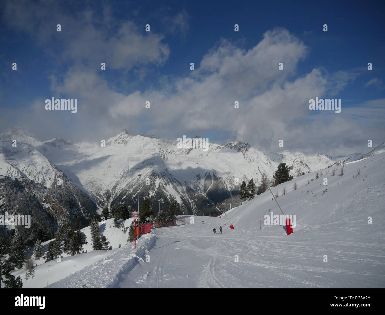 Paysage de montagne Alpes alpine à Ischgl Autriche Banque D'Images