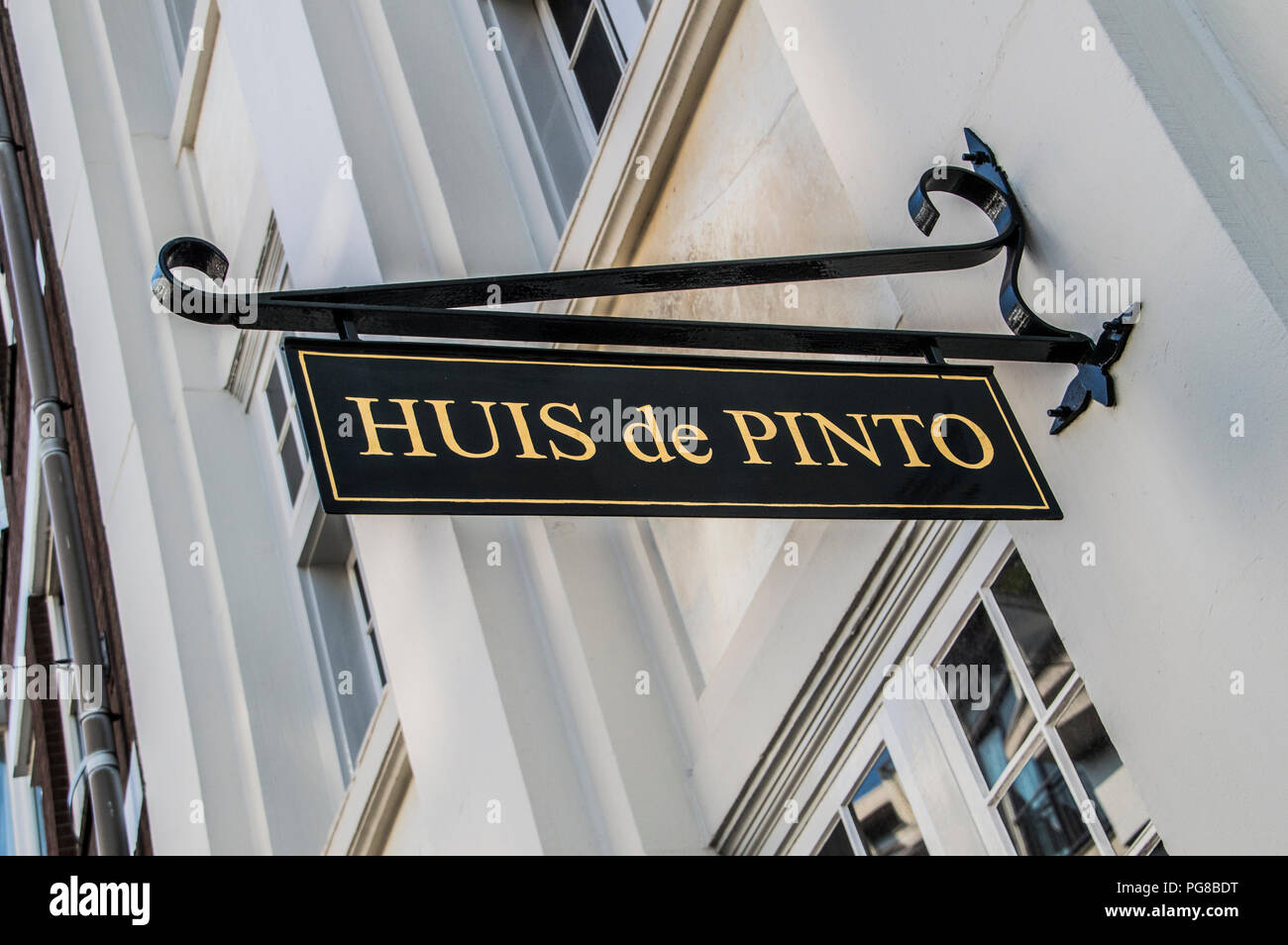 Panneau d'Huis de Pinto à Amsterdam aux Pays-Bas 2018 Banque D'Images