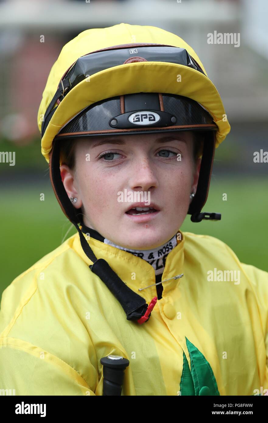 L''hippodrome de York, au Royaume-Uni. 23 août, 2018. Hollie Doyle Festival 2018 Ebor Jockey hippodrome de York, l''hippodrome de York, York, Angleterre 23 août 2018 Allstar Crédit : photo library/Alamy Live News Banque D'Images