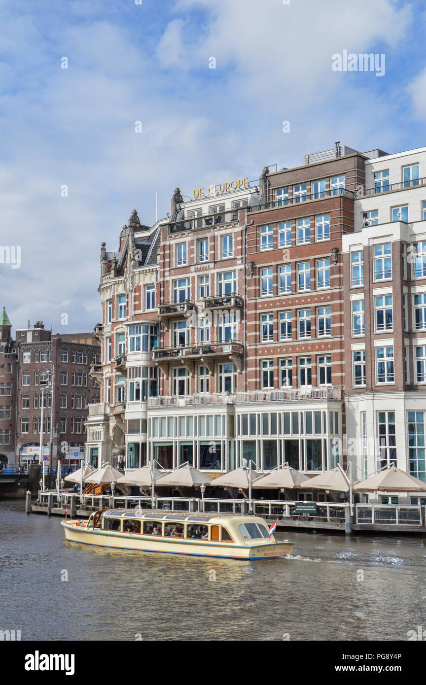 Hotel De L'Europe à Amsterdam aux Pays-Bas 2016 Banque D'Images