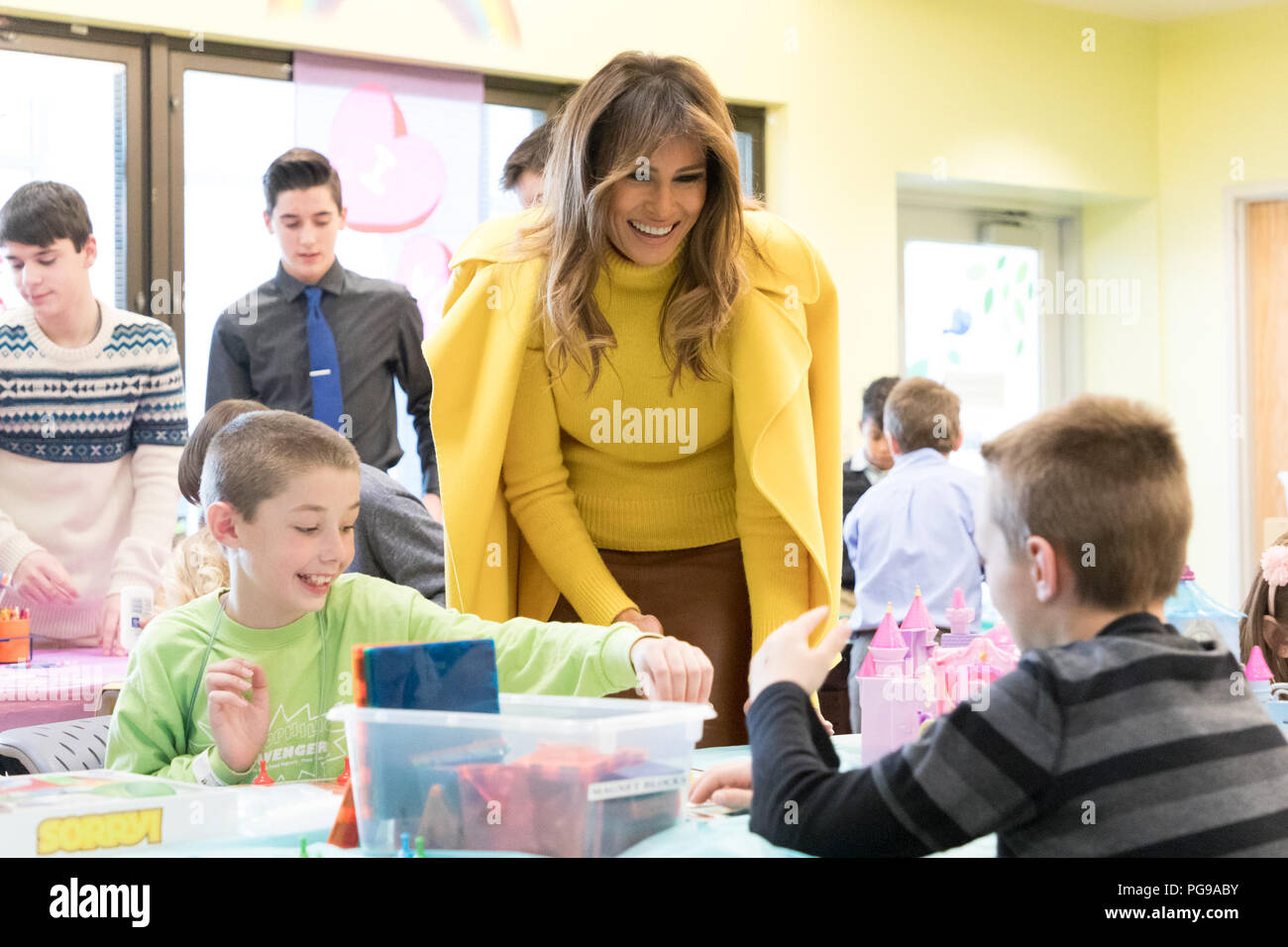 Première Dame Melania Trump à Cincinnati Children's Hospital | Février 5, 2018 Photo du jour 6 Février 2018 Banque D'Images