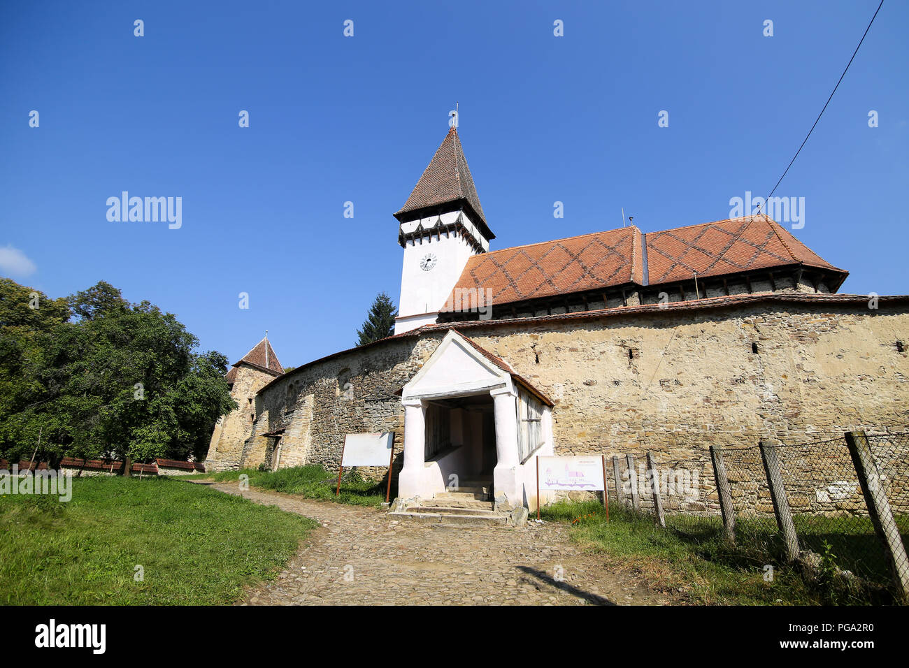 Mesendorf église fortifiée, saxon en Transylvanie, centre de la Roumanie Banque D'Images