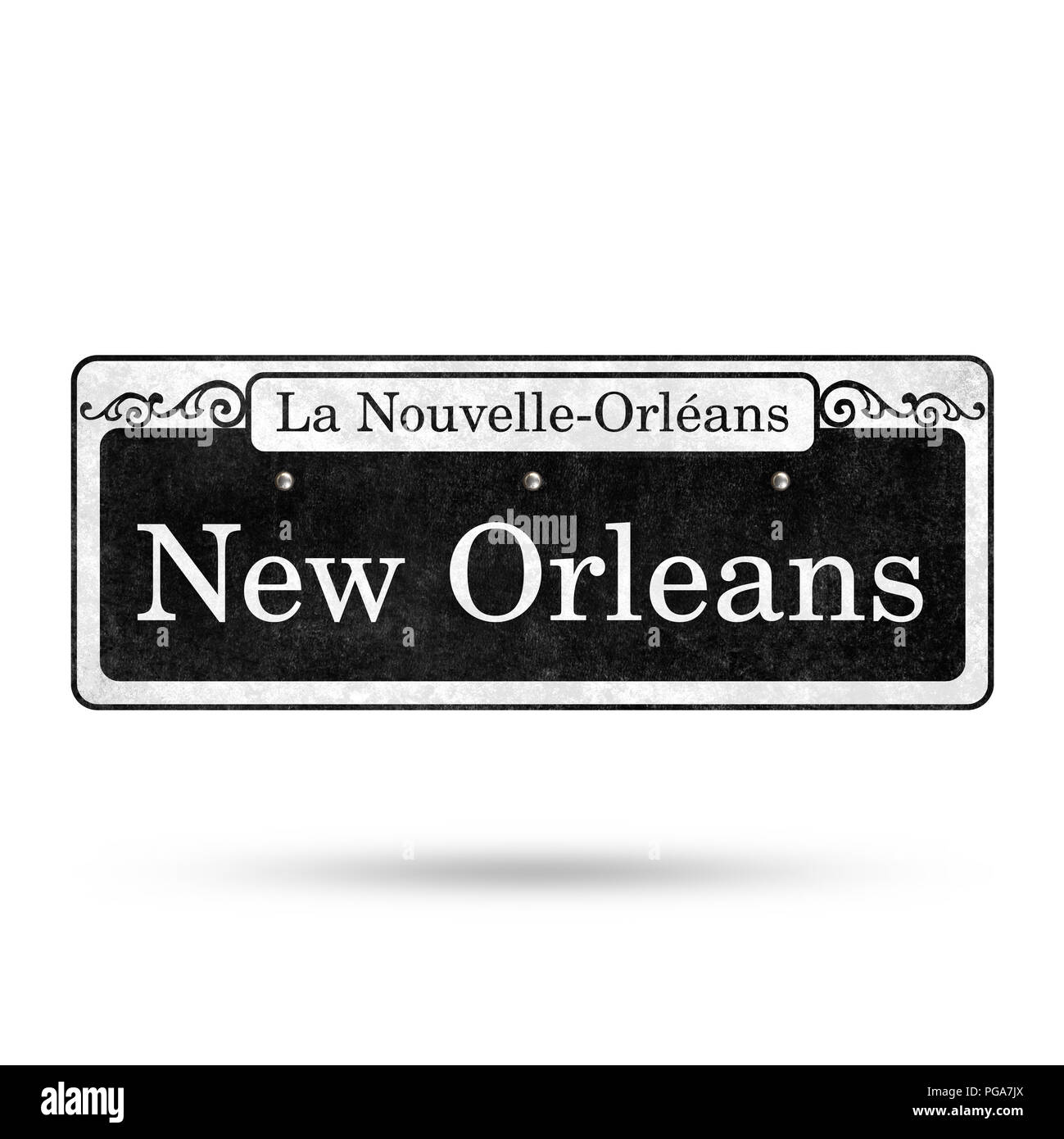 New Orleans Quartier Français de rue Nom de rue Collection Banque D'Images