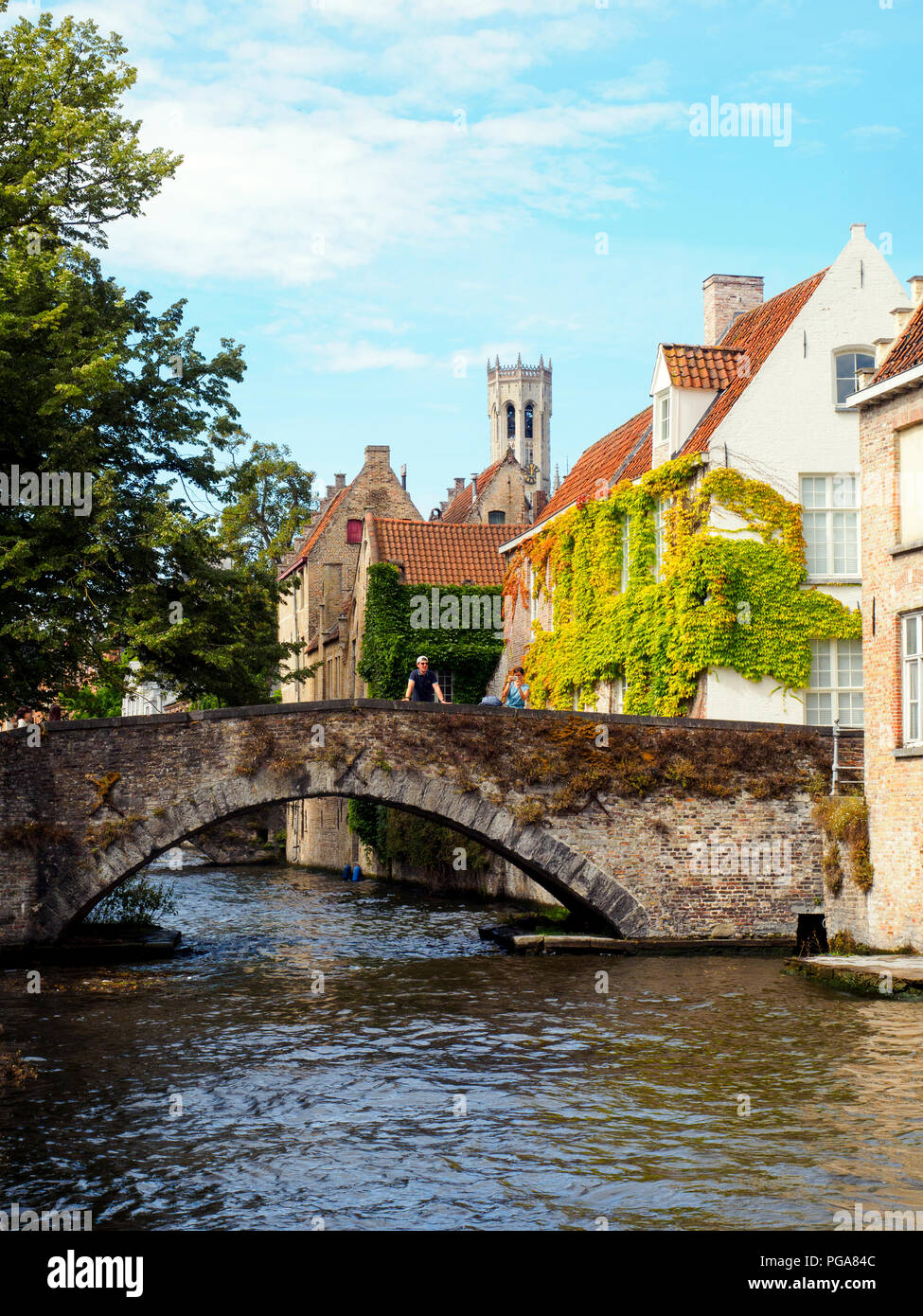 Peerdenstraat bridge - Bruges, Belgique Banque D'Images