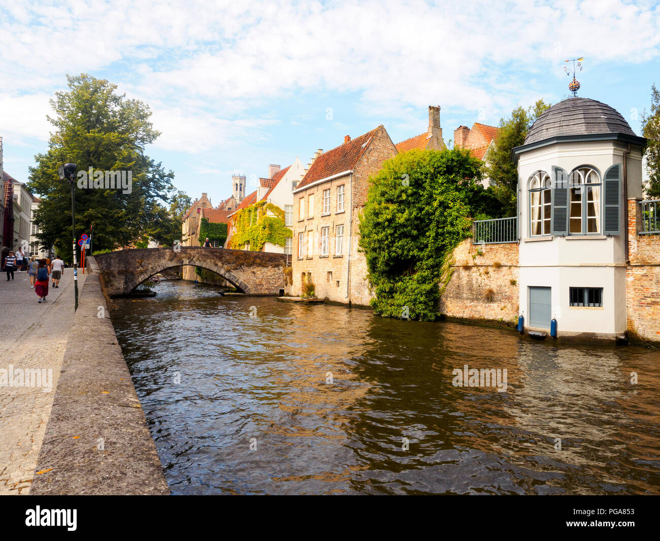 Peerdenstraat bridge - Bruges, Belgique Banque D'Images