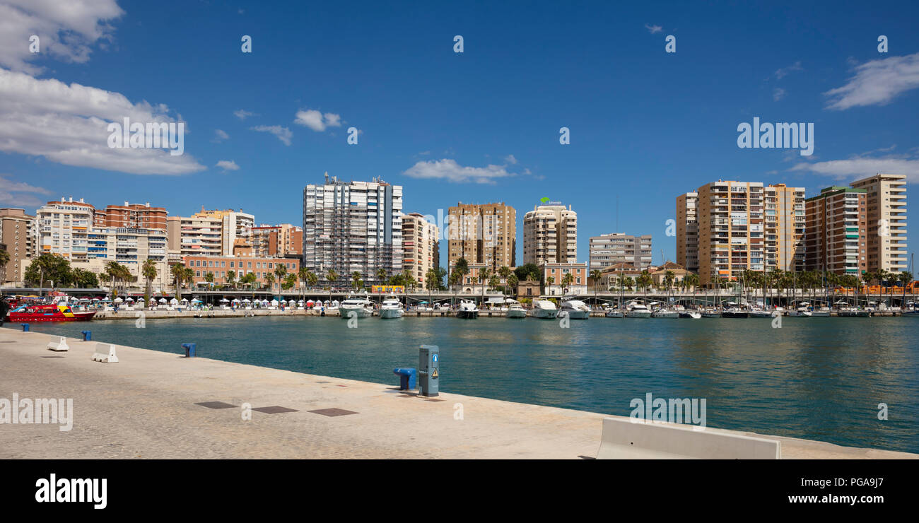 Port, Malaga, Costa del Sol, Andalousie, Espagne Banque D'Images