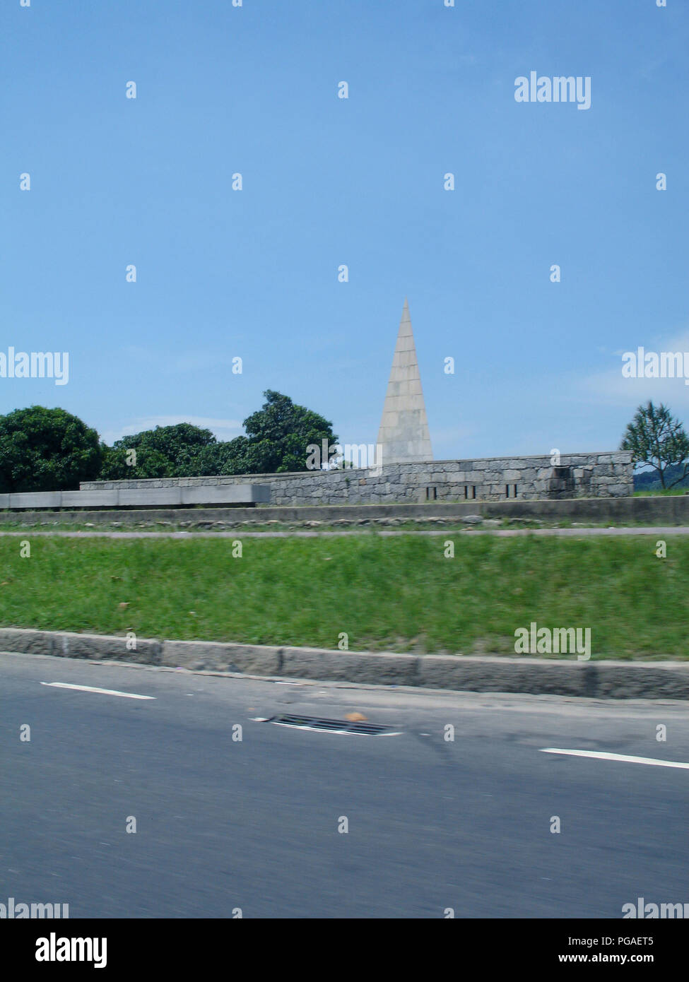 Estácio de Sá Monument, Obélisque, l'Aterro do Flamengo, Rio de Janeiro, Brésil Banque D'Images