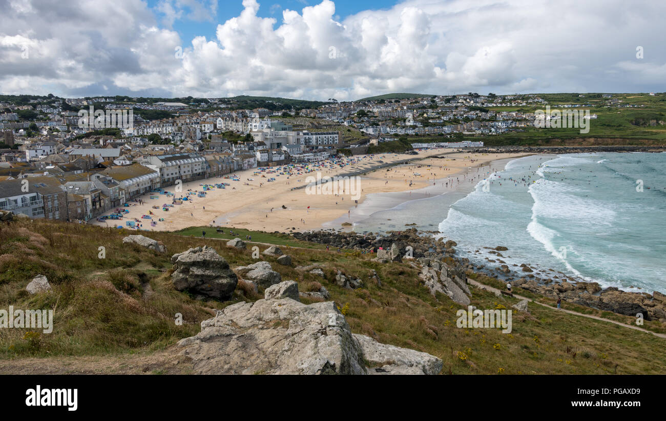 Plage de St Ives, Cornwall, UK Banque D'Images