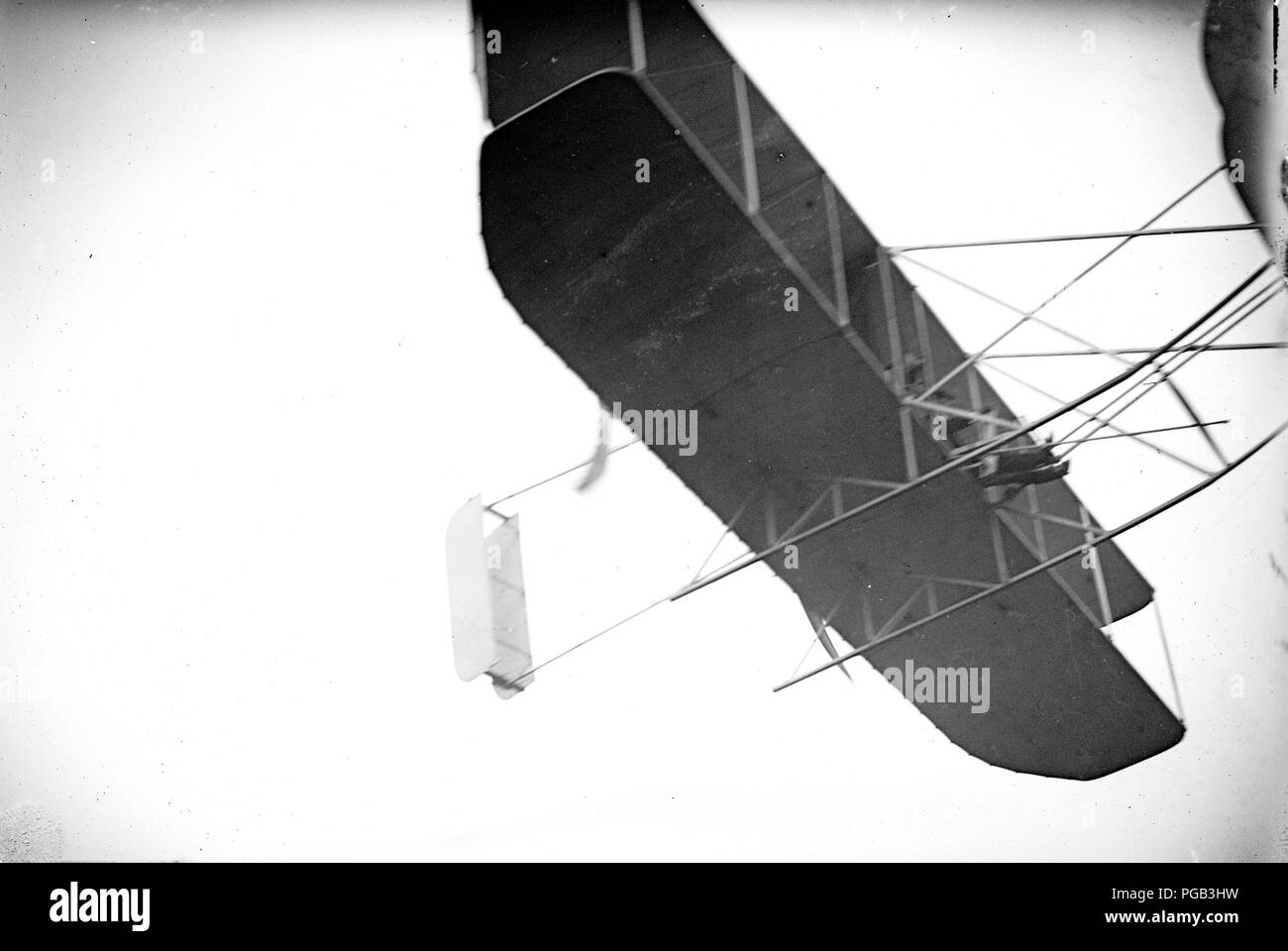 Orville Wright et avion en vol 7, 11909 Banque D'Images