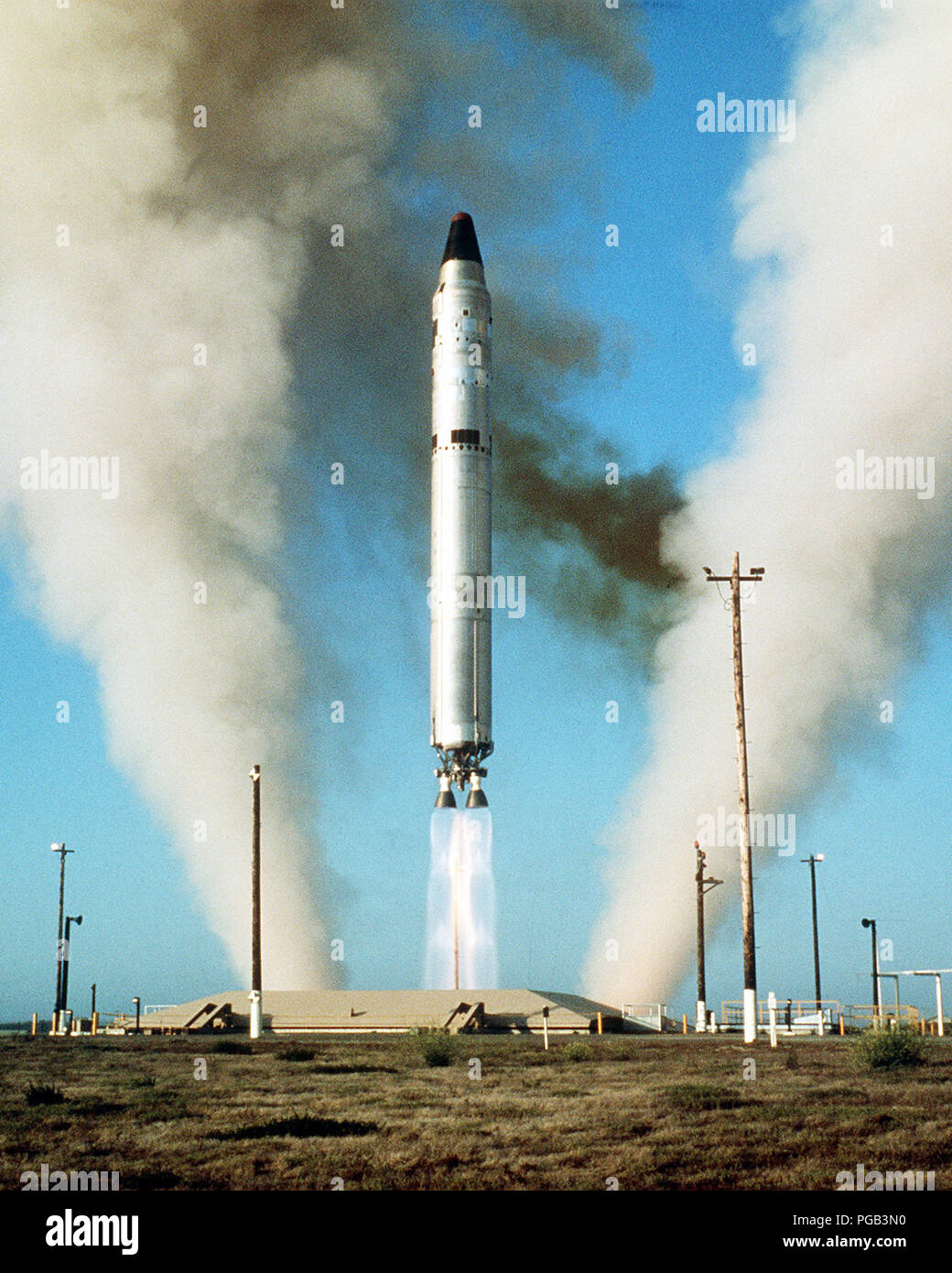 Le LGM-25C Titan II missile est lancé. Banque D'Images