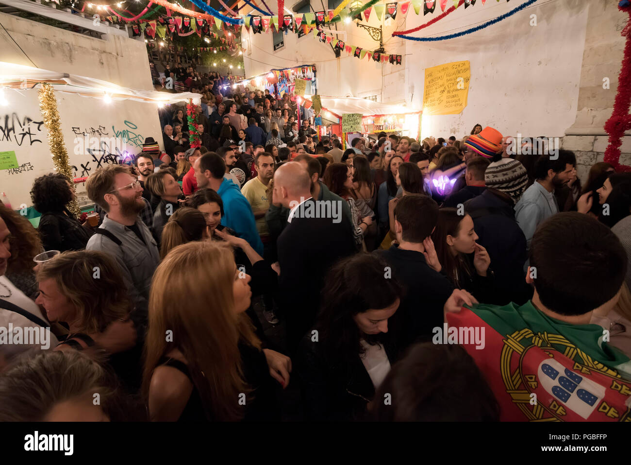 Festival de la Sardine de Lisbonne et la Fête de Saint Antoine en juin, Lisbonne, Portugal. Banque D'Images