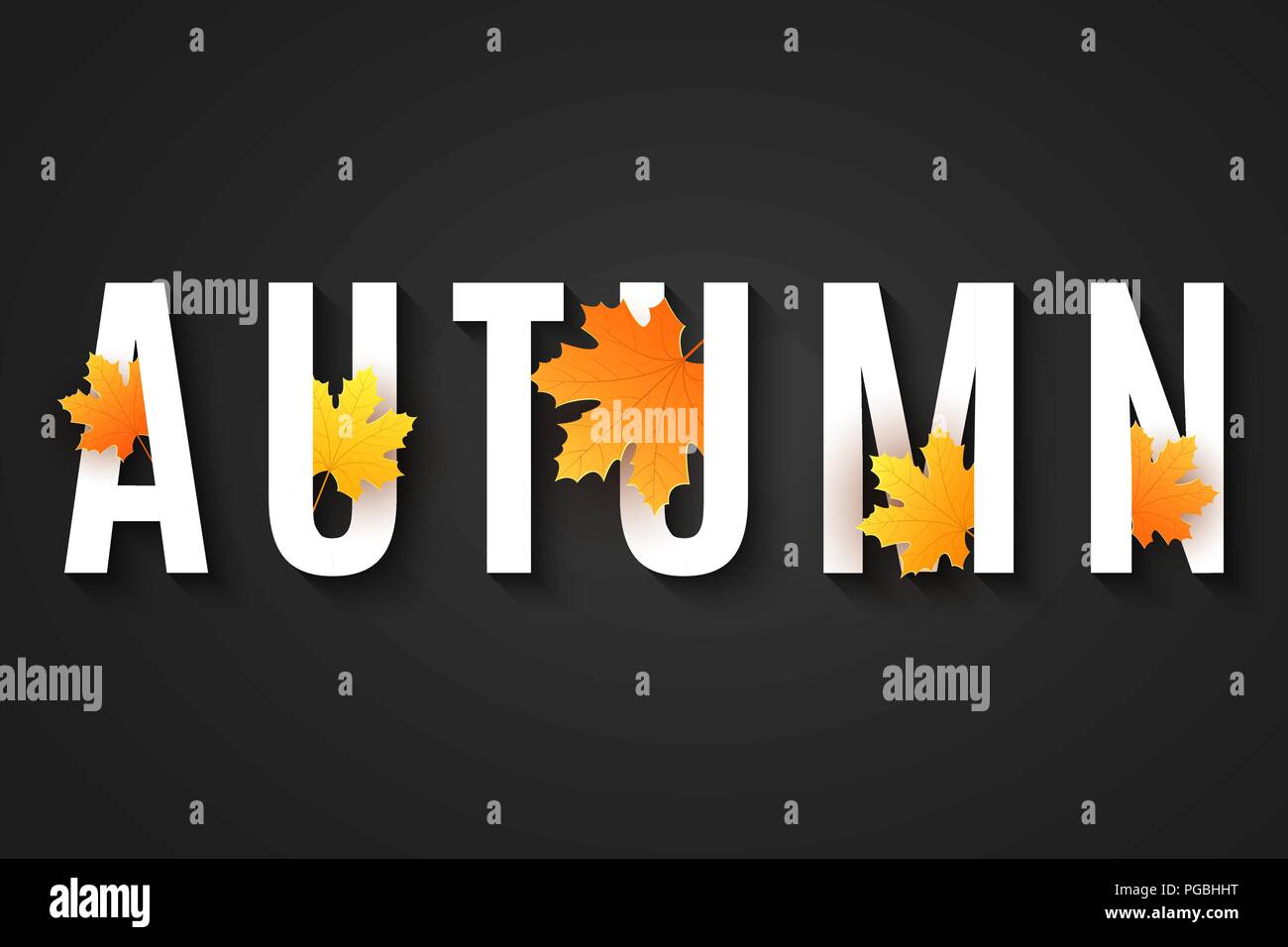 Automne fond. Bannière de saison. Carte de vœux. Feuilles d'érable orange. Feuilles d'érable. Couvercle de fête. Illustration vecteur EPS 10 Illustration de Vecteur