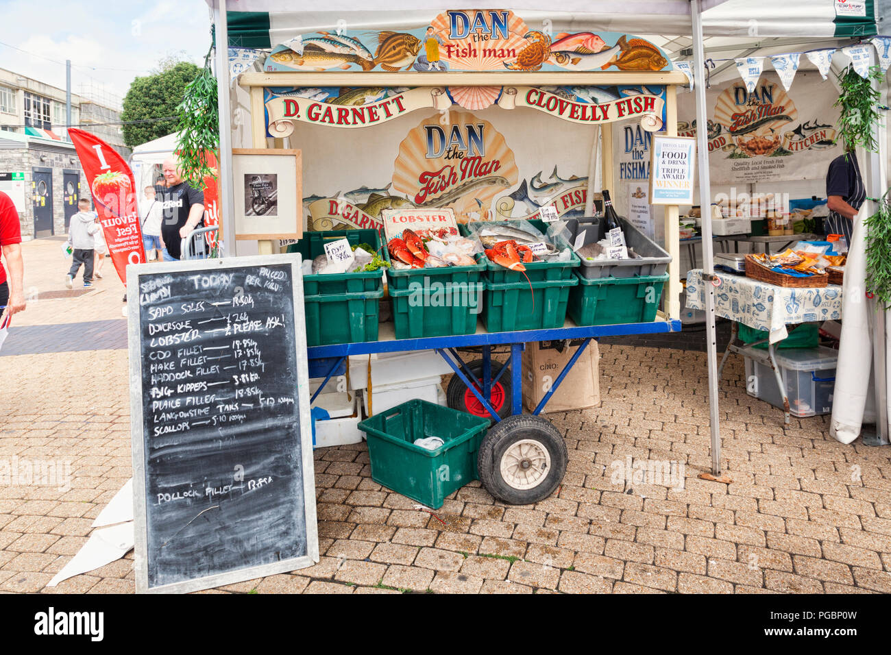 2 juin 2018 : Plymouth, Devon, UK - un poisson décroche à saveur Fest, Plymouth, Devon, UK Banque D'Images