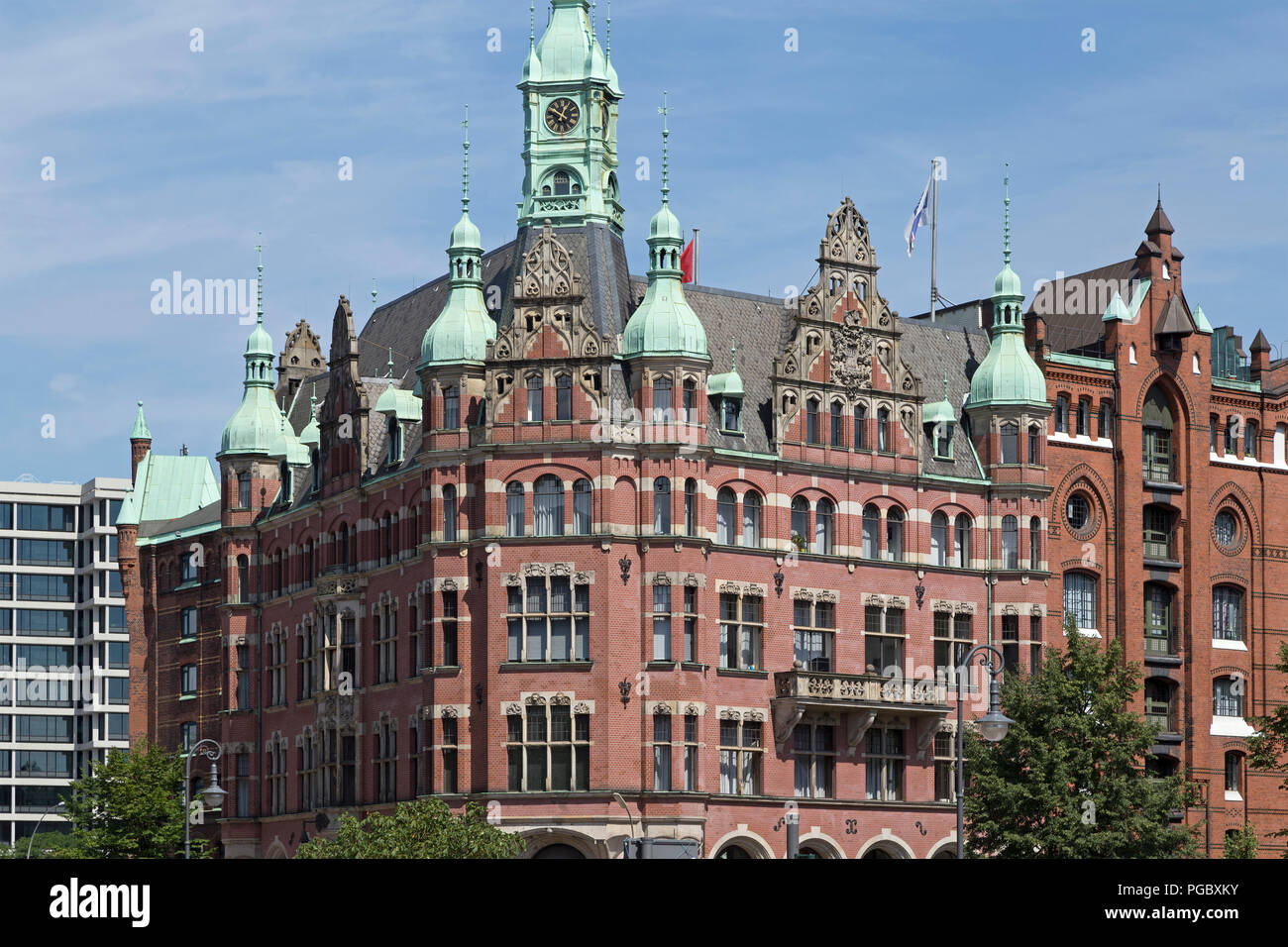 La mairie de la Speicherstadt (quartier des entrepôts), Hambourg, Allemagne Banque D'Images