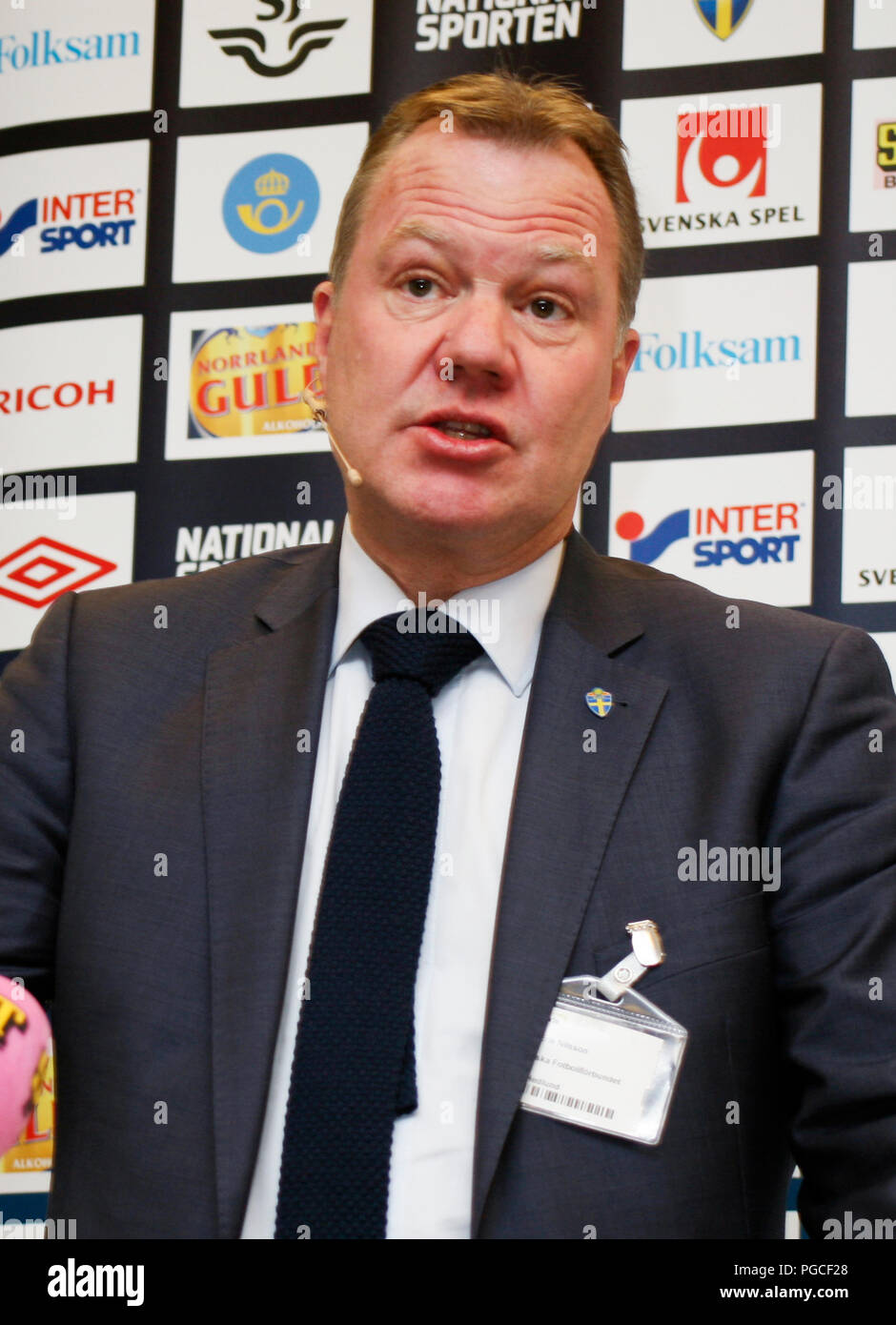 KARL-ERIK NILSSON Président de l'association de football 2012 Banque D'Images