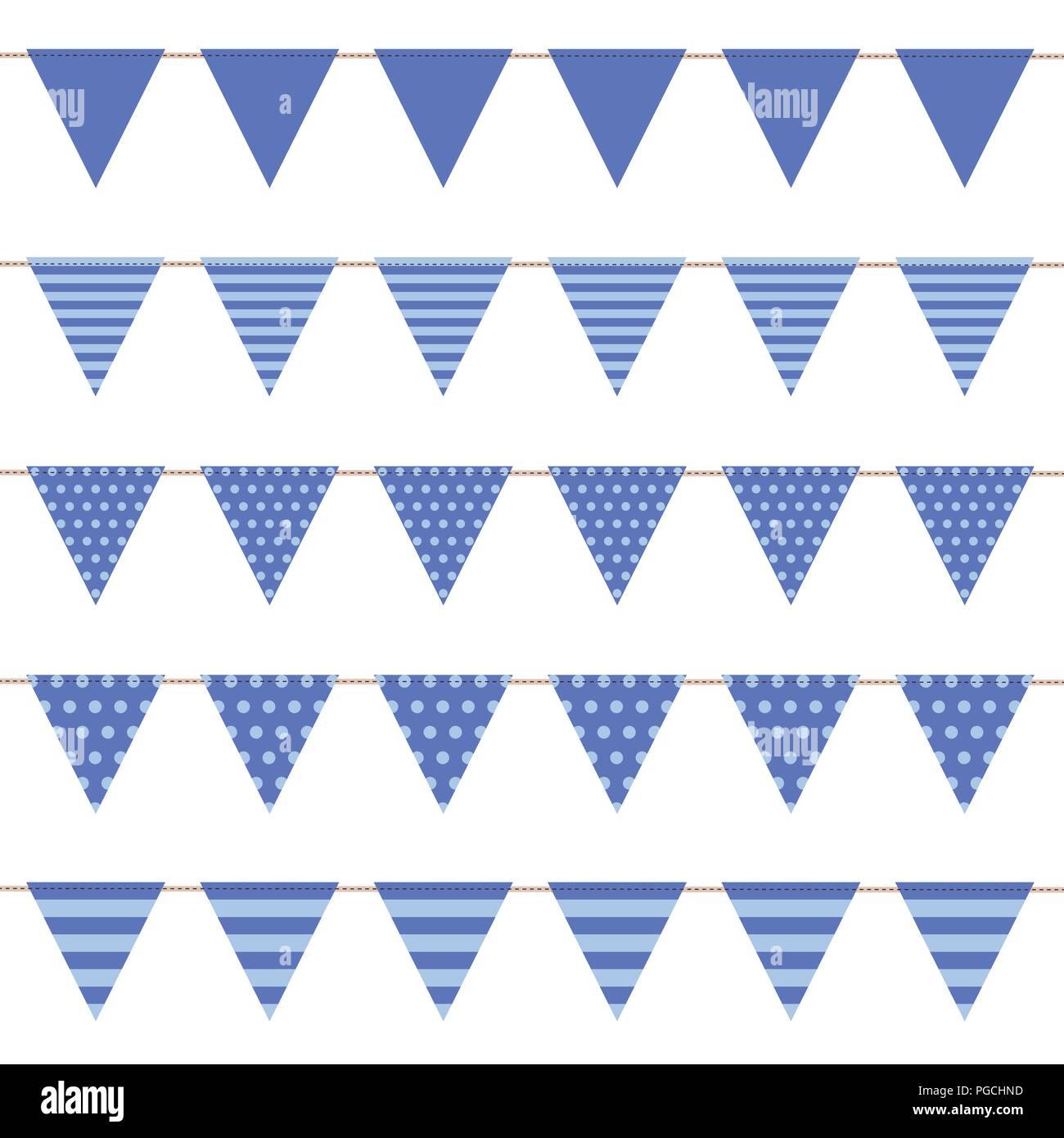 Collection pavillon bleu avec motif isolé sur fond blanc vector illustration Illustration de Vecteur