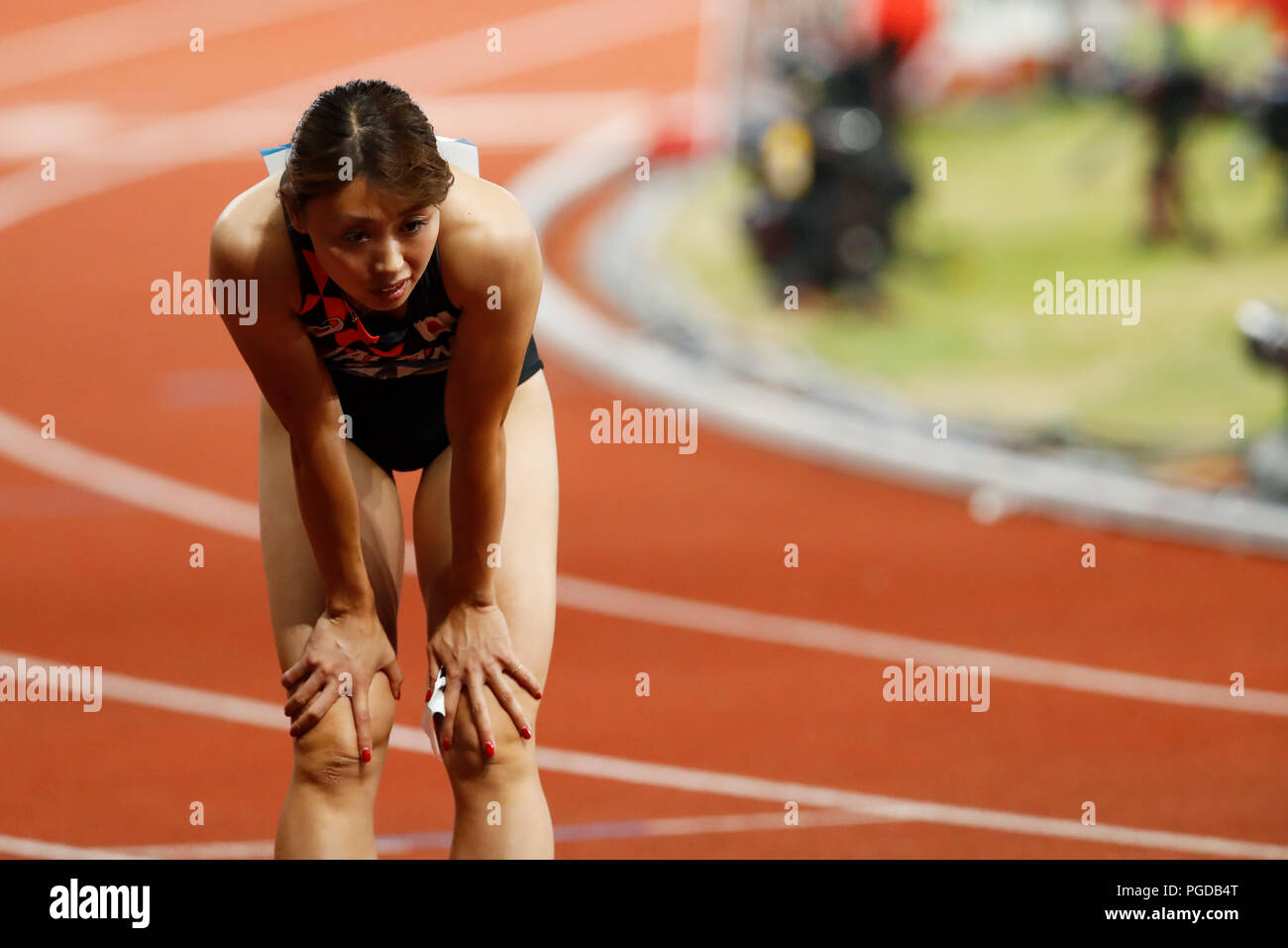 Jakarta, Indonésie. Août 25, 2018. Ichikawa Kana (JPN) Athlétisme : du 100 m femmes Qualification au stade Bung from Stade principal au cours de la 2018 Jeux Asiatiques Palembang Jakarta à Jakarta, Indonésie . Credit : Naoki Morita/AFLO SPORT/Alamy Live News Banque D'Images