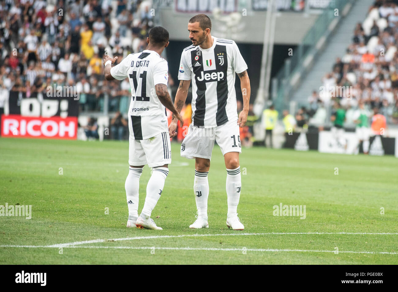 Turin, Italie. 25 Aug, 2018. pendant le match de Serie A : la Juventus FC vs Lazio. La Juventus a gagné 2-0 à l'Allianz Stadium, à Turin, Italie 25 août 2018 Credit : Alberto Gandolfo/Pacific Press/Alamy Live News Banque D'Images