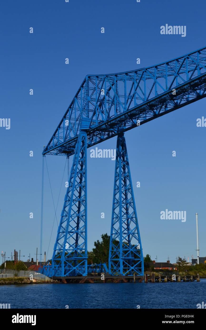 Une qualité d'image de l'historique pont transbordeur, Middlesbrough, Royaume-Uni Banque D'Images