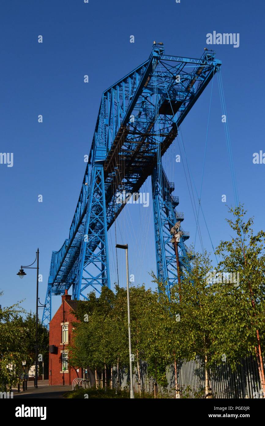 Une qualité d'image de l'historique pont transbordeur, Middlesbrough, Royaume-Uni Banque D'Images