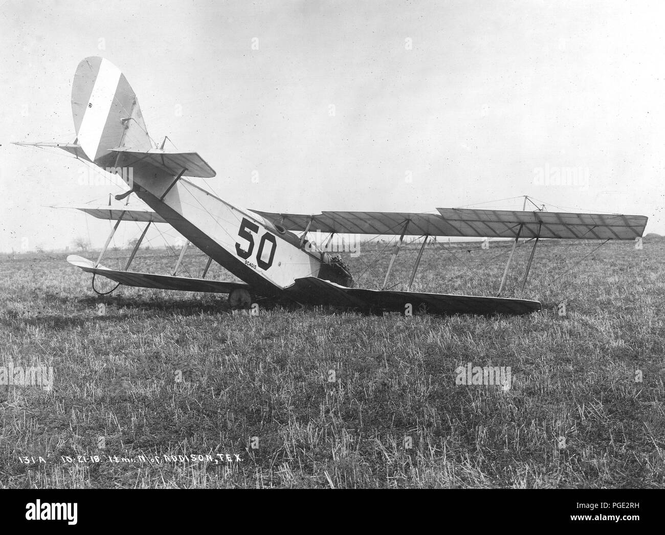 Avions - Accidents - Service aérien. Les épaves de l'avion Banque D'Images