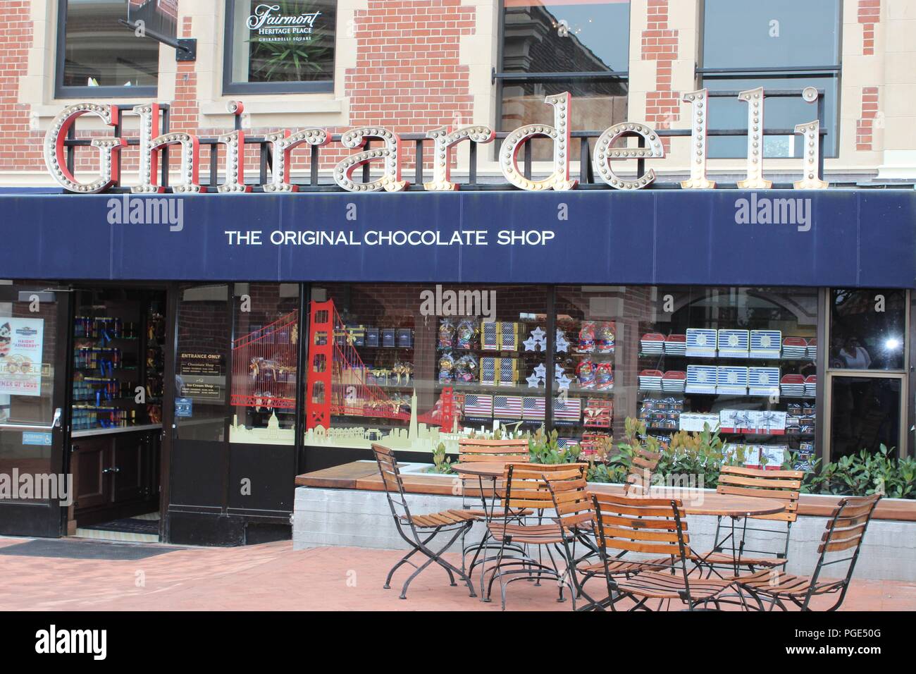 En Chocolat Ghirardelli Shop, San Francisco, California, USA Banque D'Images