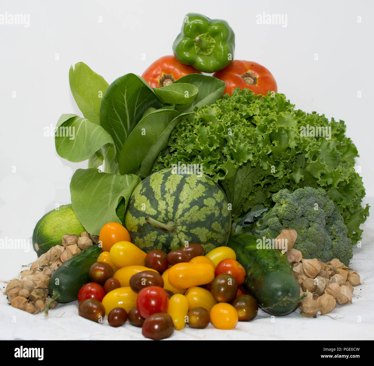 Panier de légumes bio de l'agriculture familiale Banque D'Images