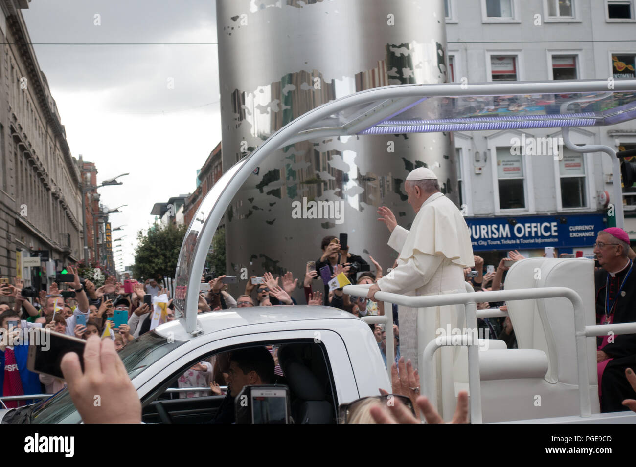 Le pape François à Dublin - Irlande Banque D'Images