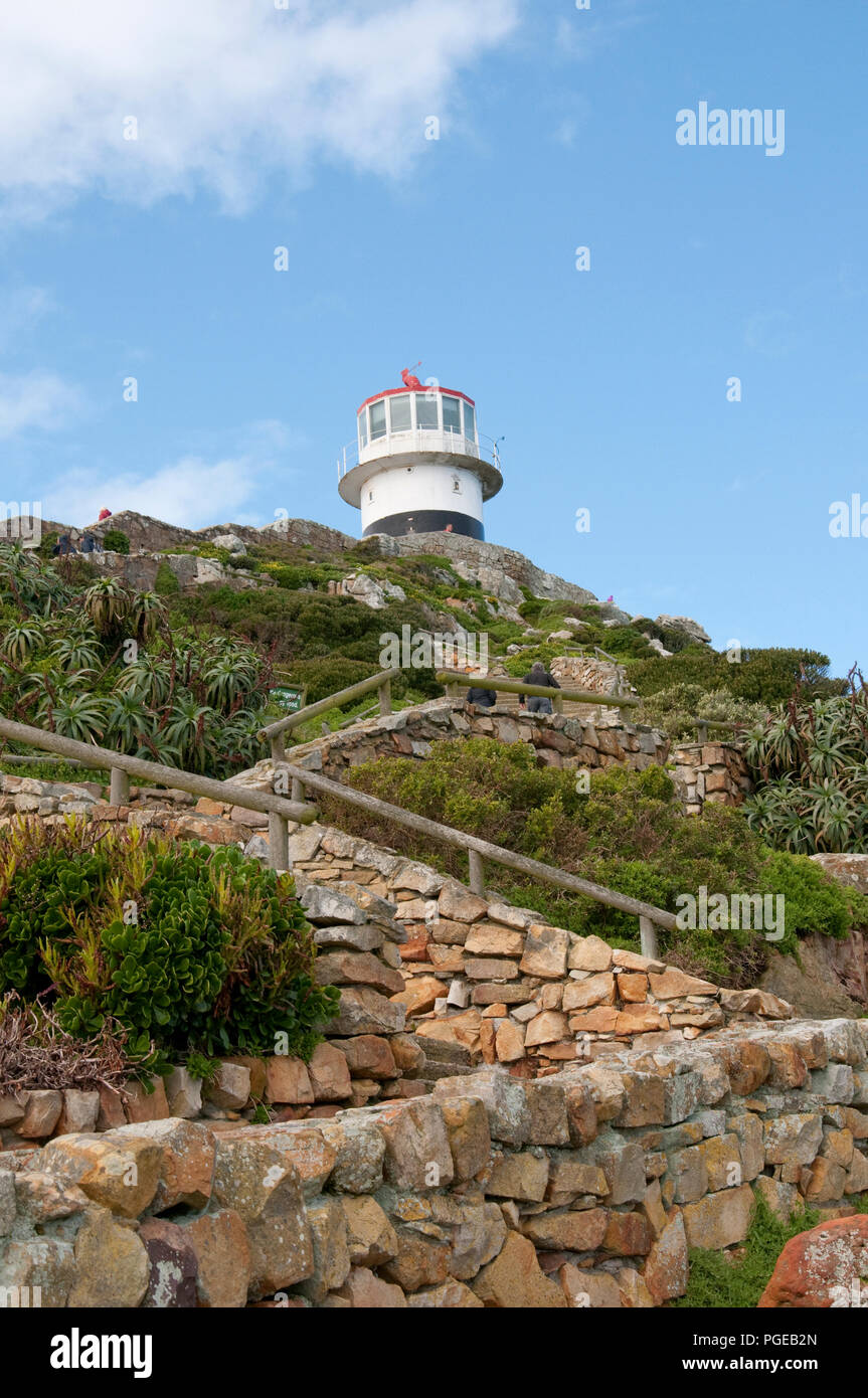 Escalier pour l'Afrique du Sud, Cape Point Lighthouse Banque D'Images