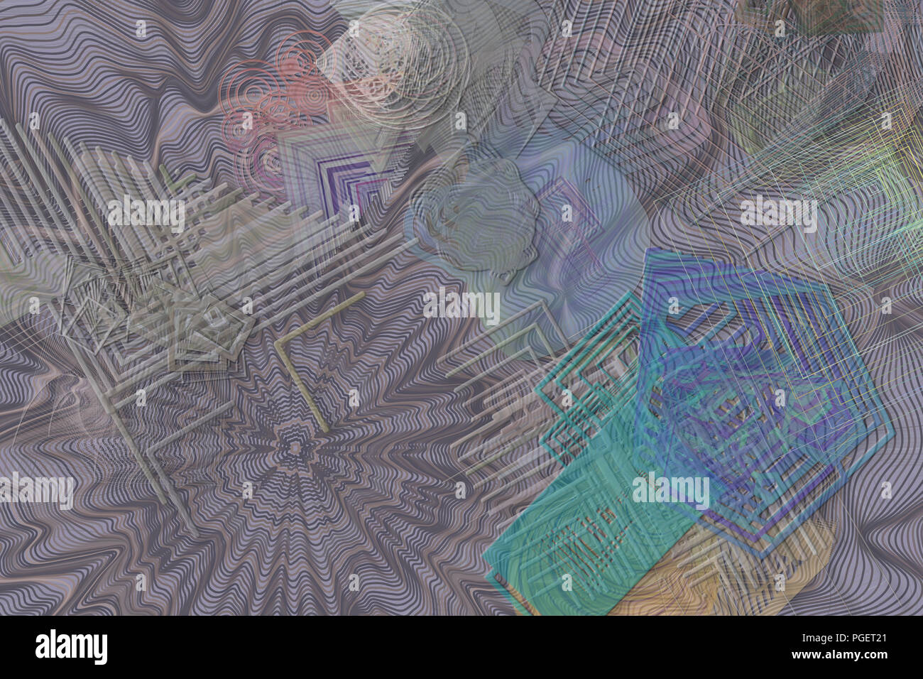 Résumé Contexte géométrique mélangé avec des formes malpropre design. Banque D'Images