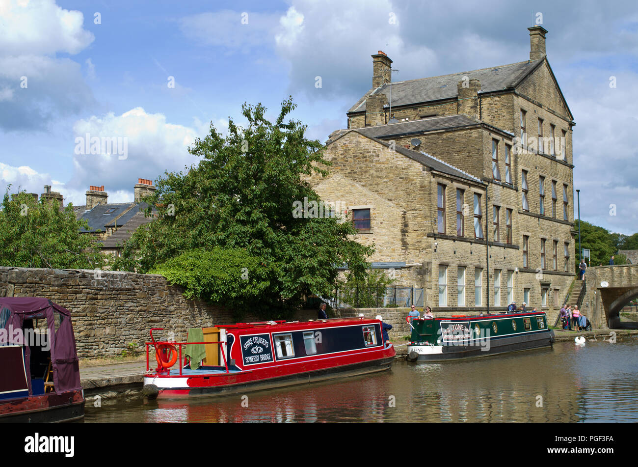 Skipton North Yorkshire Dales Canal Leeds Liverpool Royaume-Uni Banque D'Images