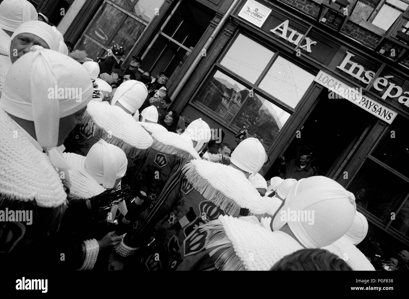 Le légendaire carnaval de Binche (Belgique, 08/02/2005) Banque D'Images