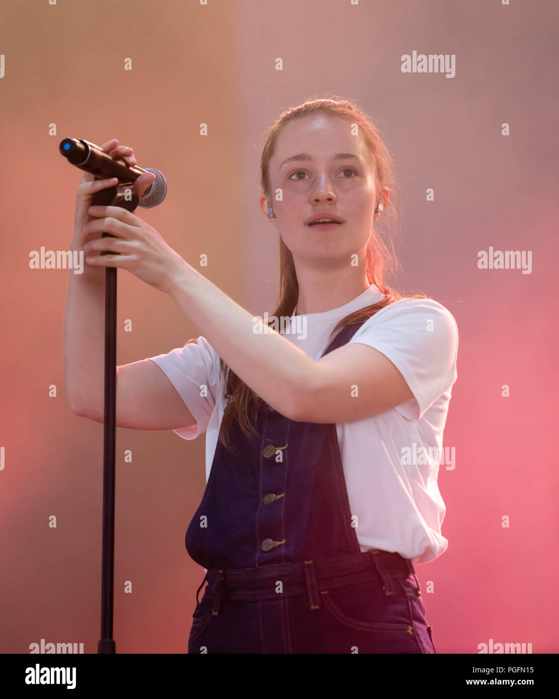 Sigrid se produit le deuxième jour au Reading Festival le 25 août 2018 Banque D'Images
