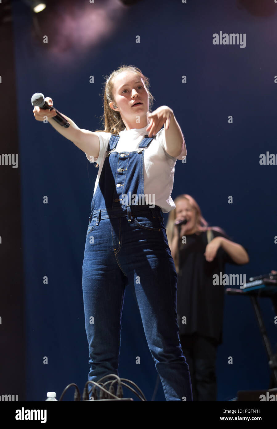 Sigrid se produit le deuxième jour au Reading Festival le 25 août 2018 Banque D'Images