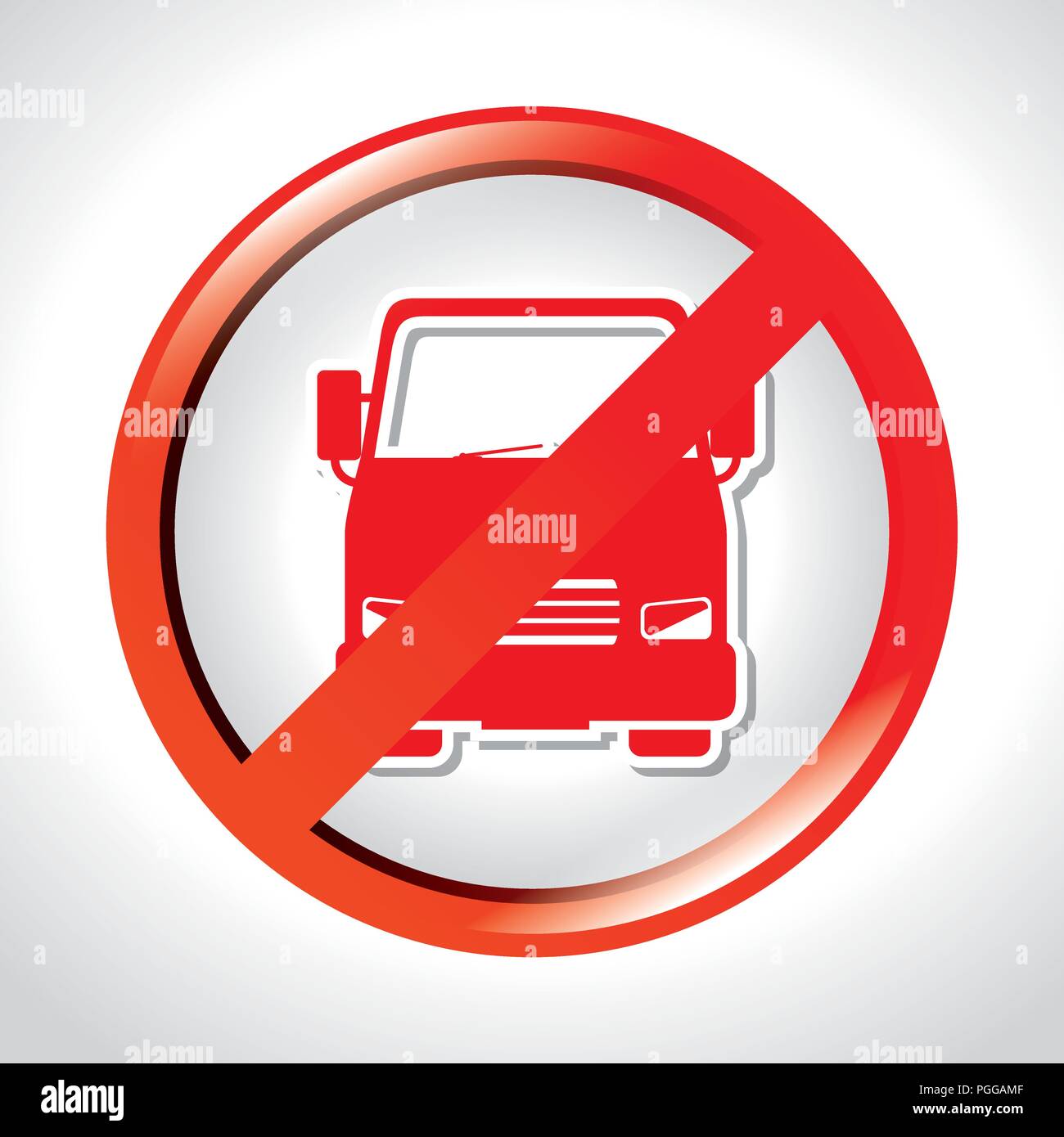 Route de transit de camions interdits Illustration de Vecteur
