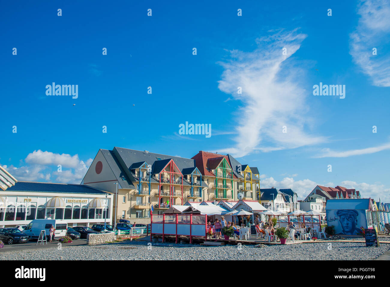 Cabanes En Bois à La Plage De Cayeux Sur Mer En Normandie