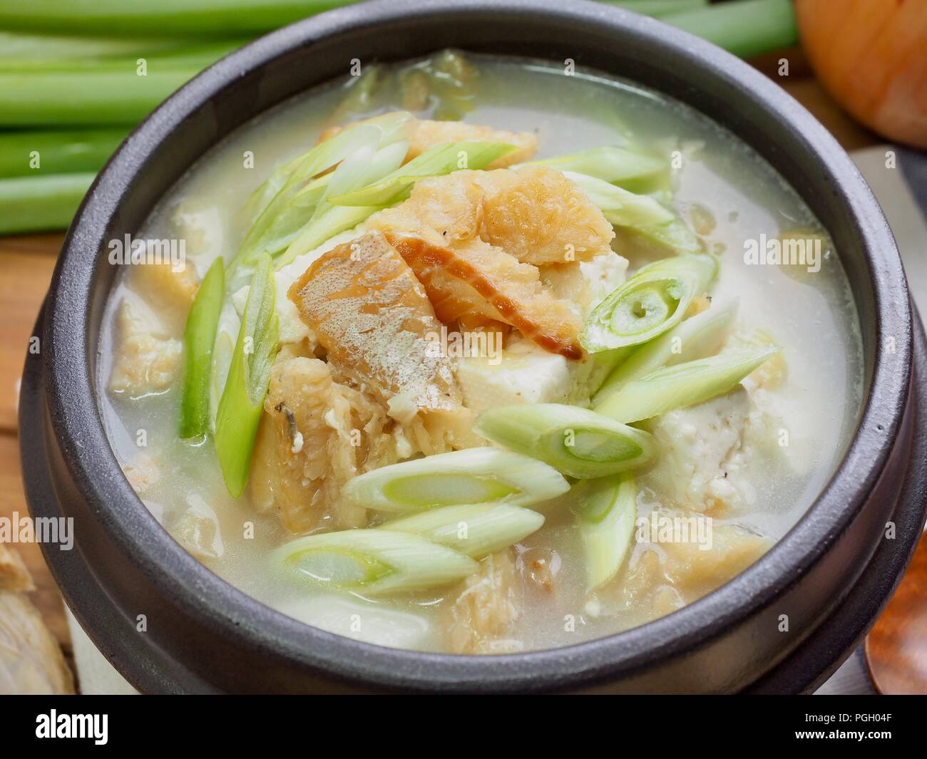 Soupe de lieu jaune séché alimentaire coréen Banque D'Images