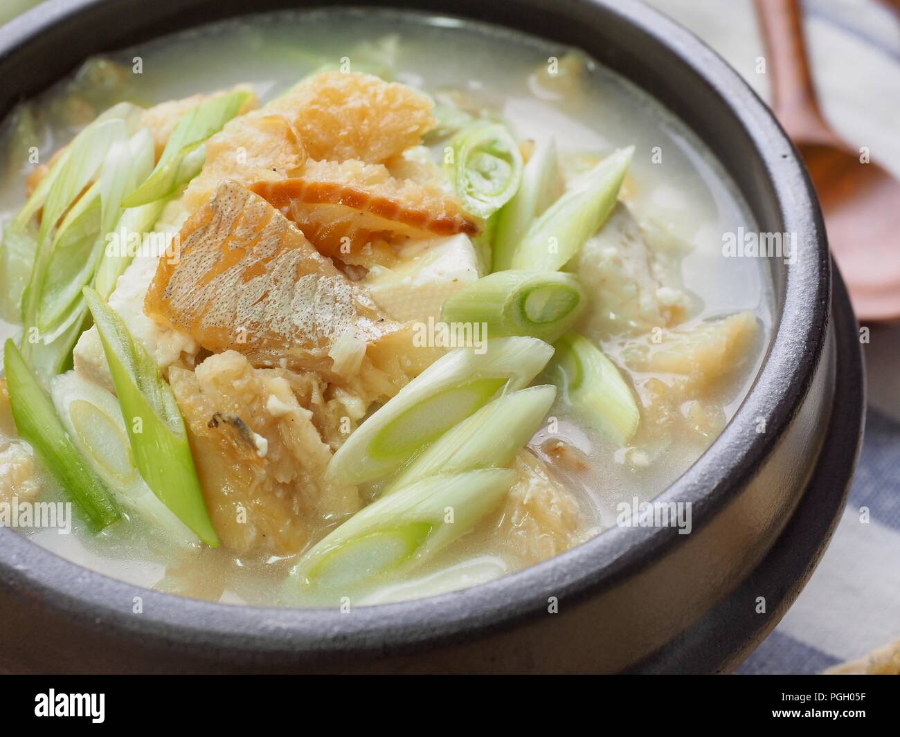 Soupe de lieu jaune séché alimentaire coréen Banque D'Images