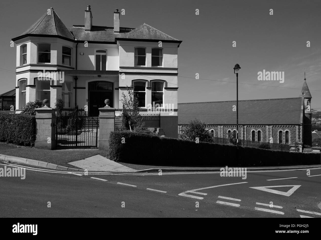Ancien Girls High School, Whitehead, le comté d'Antrim, en Irlande du Nord. Banque D'Images